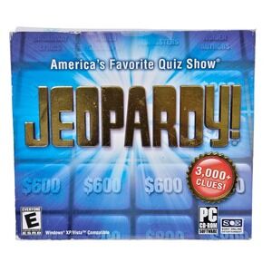 Jeopardy PC‎ CD-ROM Windows XP Vista Quiz Show Game 3,000+ Clues SOE Encore